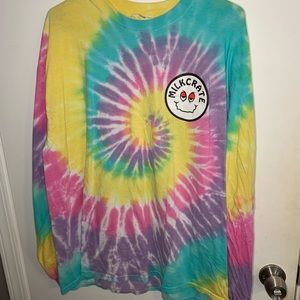 Tie-Dye long sleeve MilkCrate tshirt